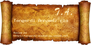 Tengerdi Annamária névjegykártya